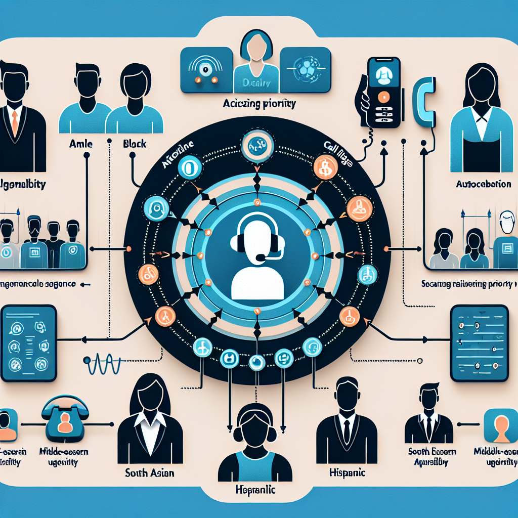 An infographic showing how AI technology is being integrated into call prioritization systems for improved accessibility