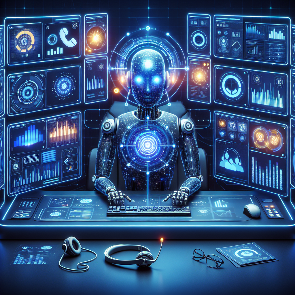 A graphic representation of AI helping in call management