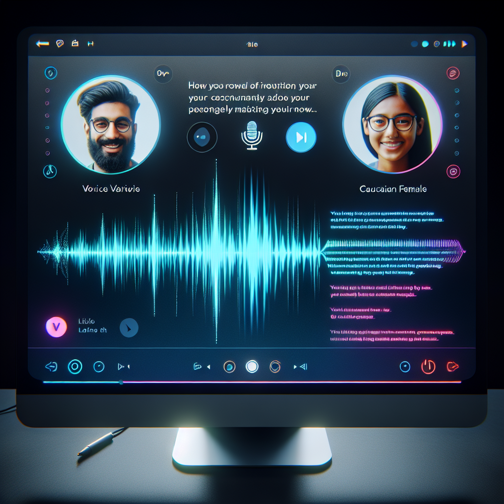 An image showcasing a transcription software translating a voice conversation into text