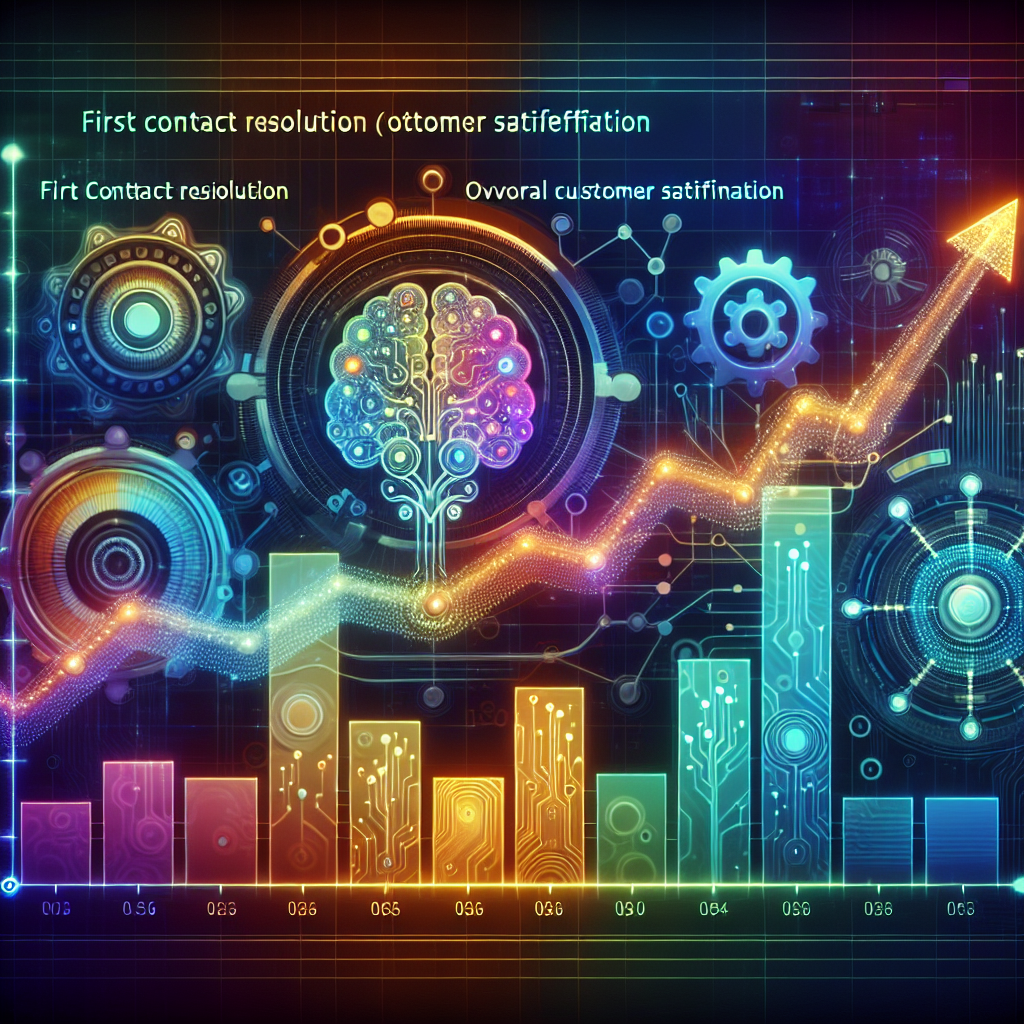 A graphic representation showing the correlation between FCR rates and customer satisfaction, underscored by AI's transformative role.