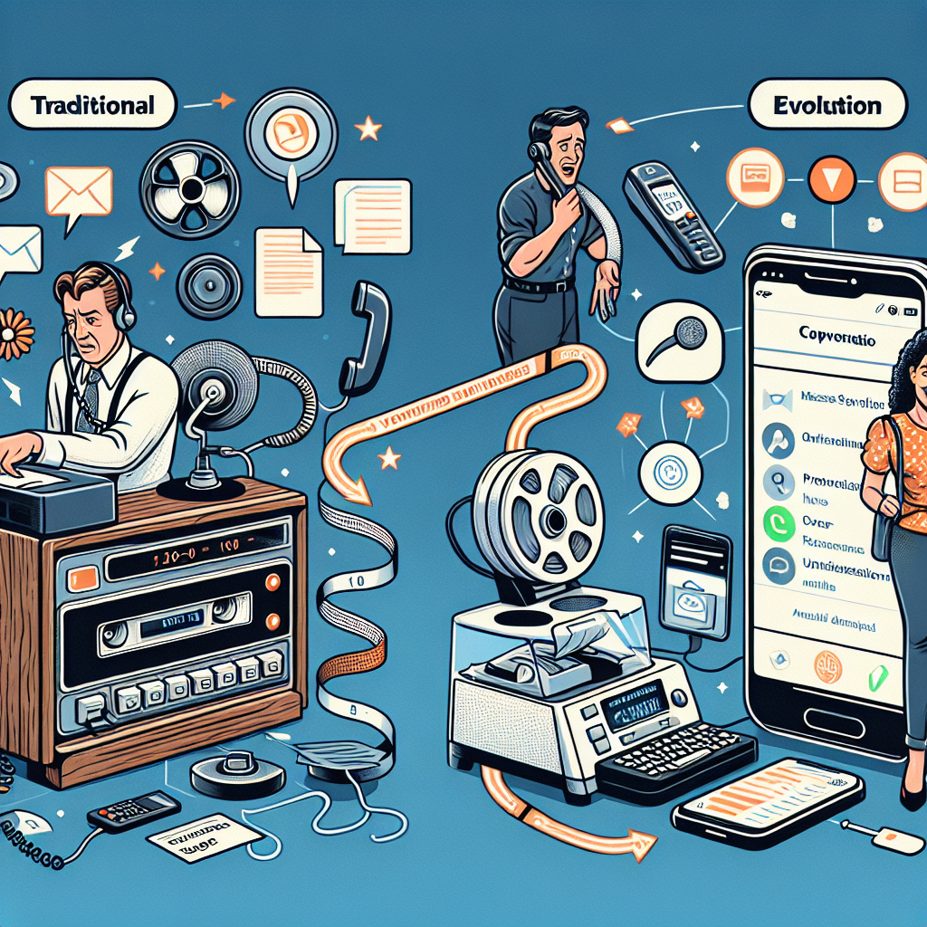 An infographic showing the difference between traditional voicemail systems and AI-powered voicemail systems