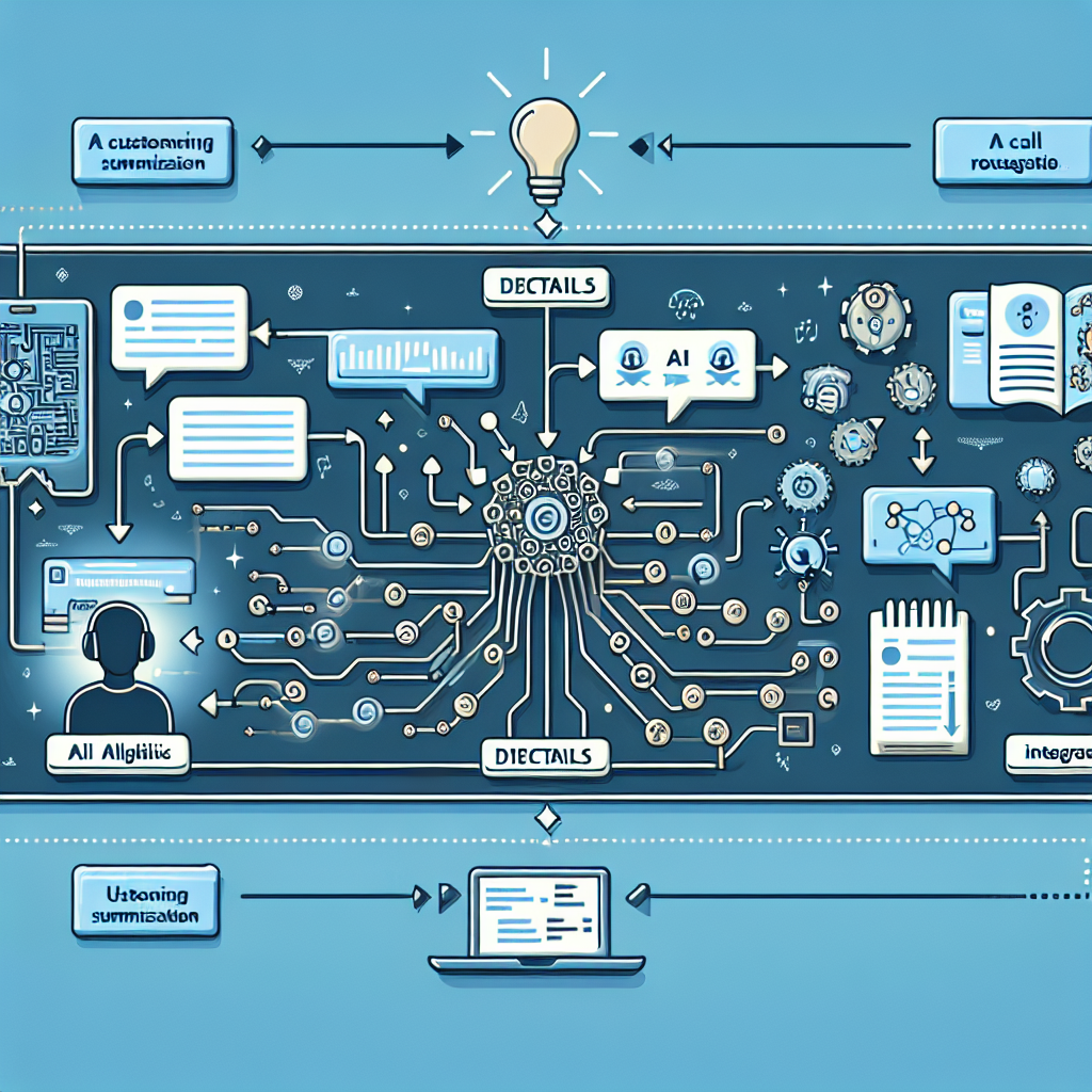 A visual showcasing the process of AI-driven call summarization integration with a CRM system.