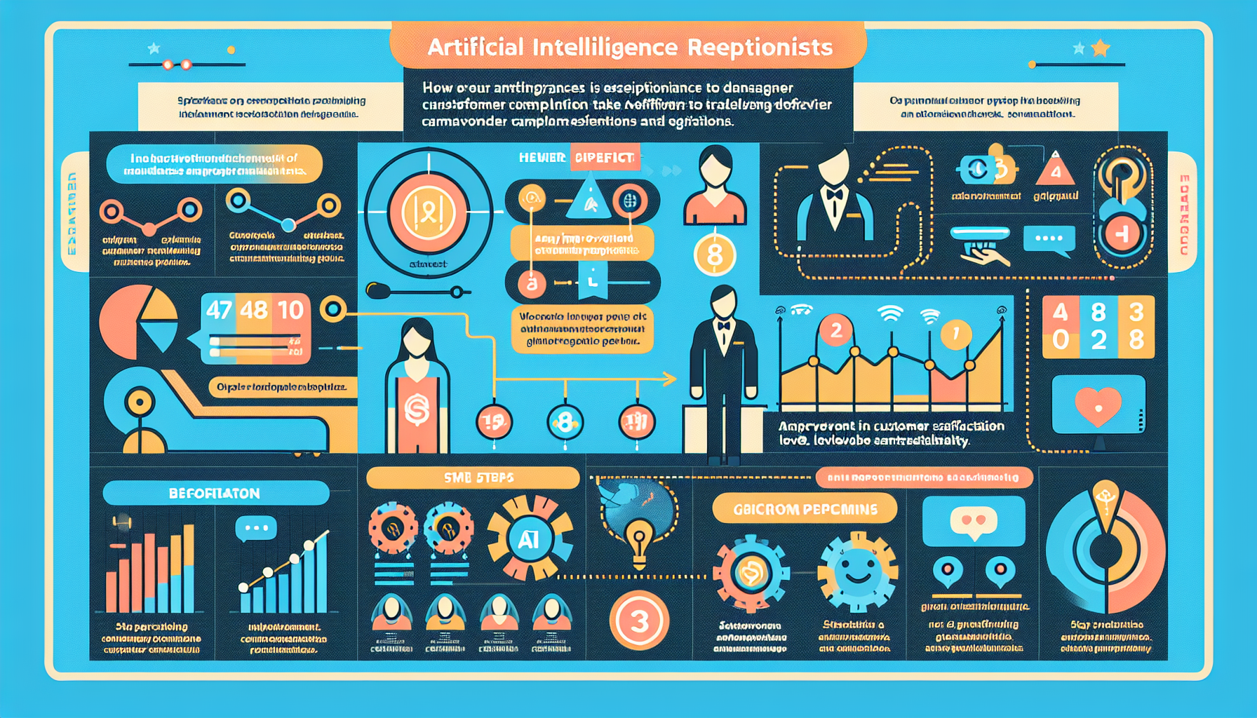 An infographic highlighting the benefits of AI receptionists in managing customer complaints and escalations