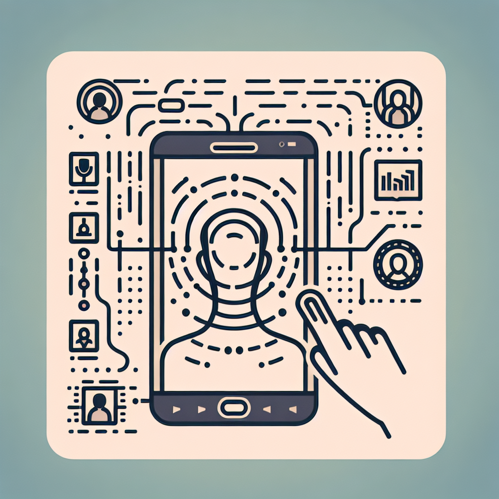 An illustration showing an icon of a phone and voice waves converting into a digital profile of a user based on age and gender.