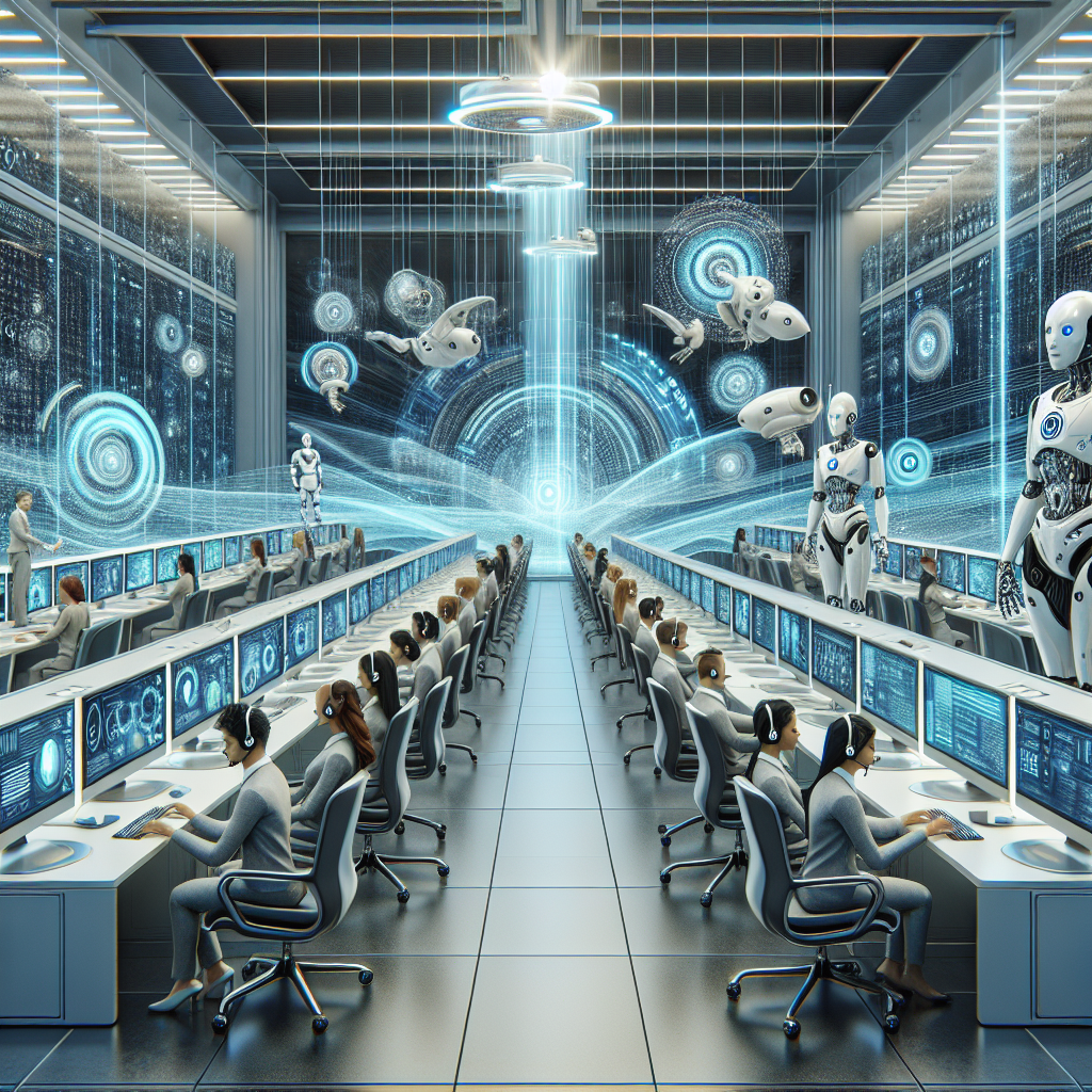An imaginative portrayal of AI-assisted call centers of the future
