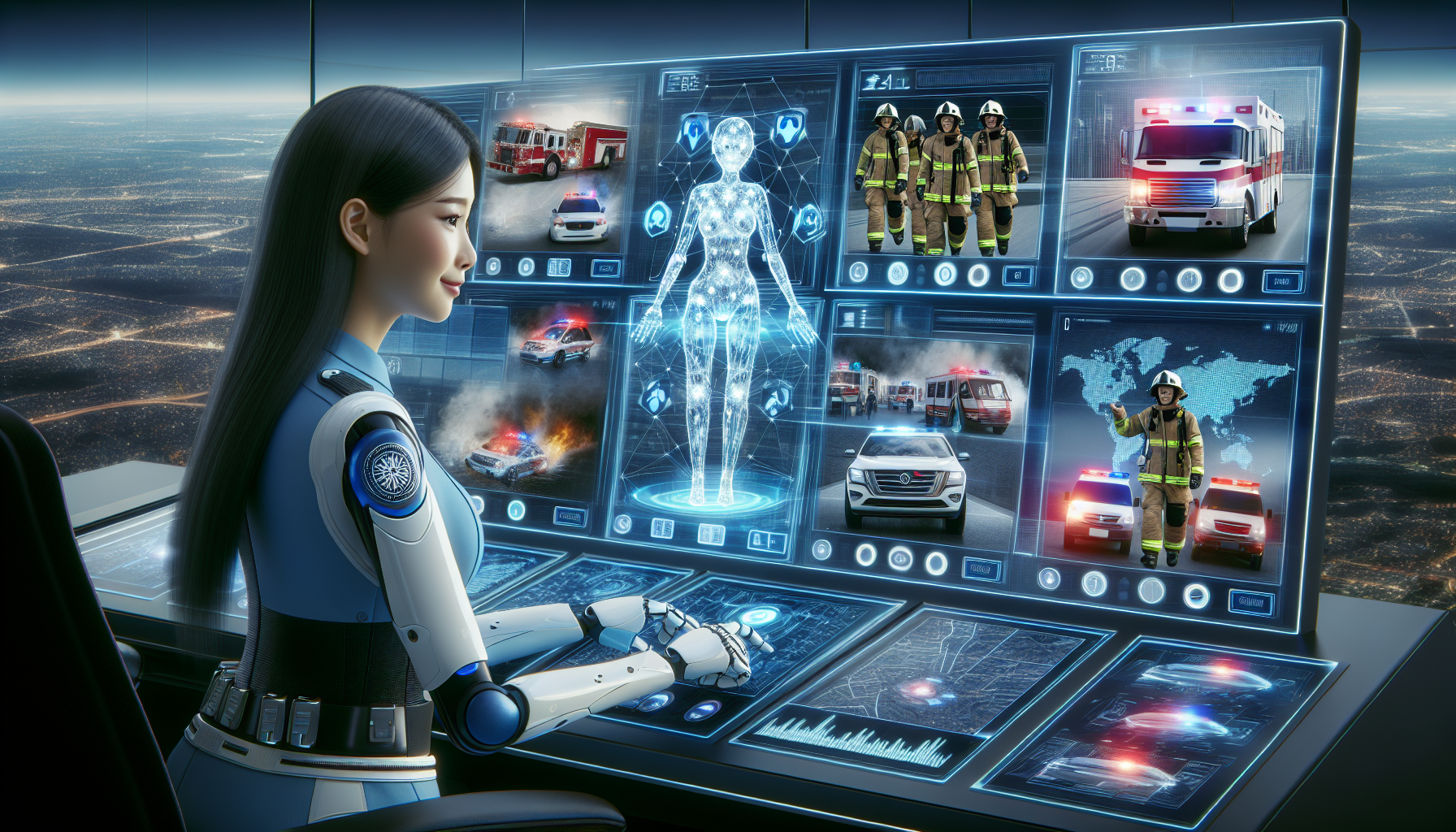 An illustration of AI receptionist processing emergency service