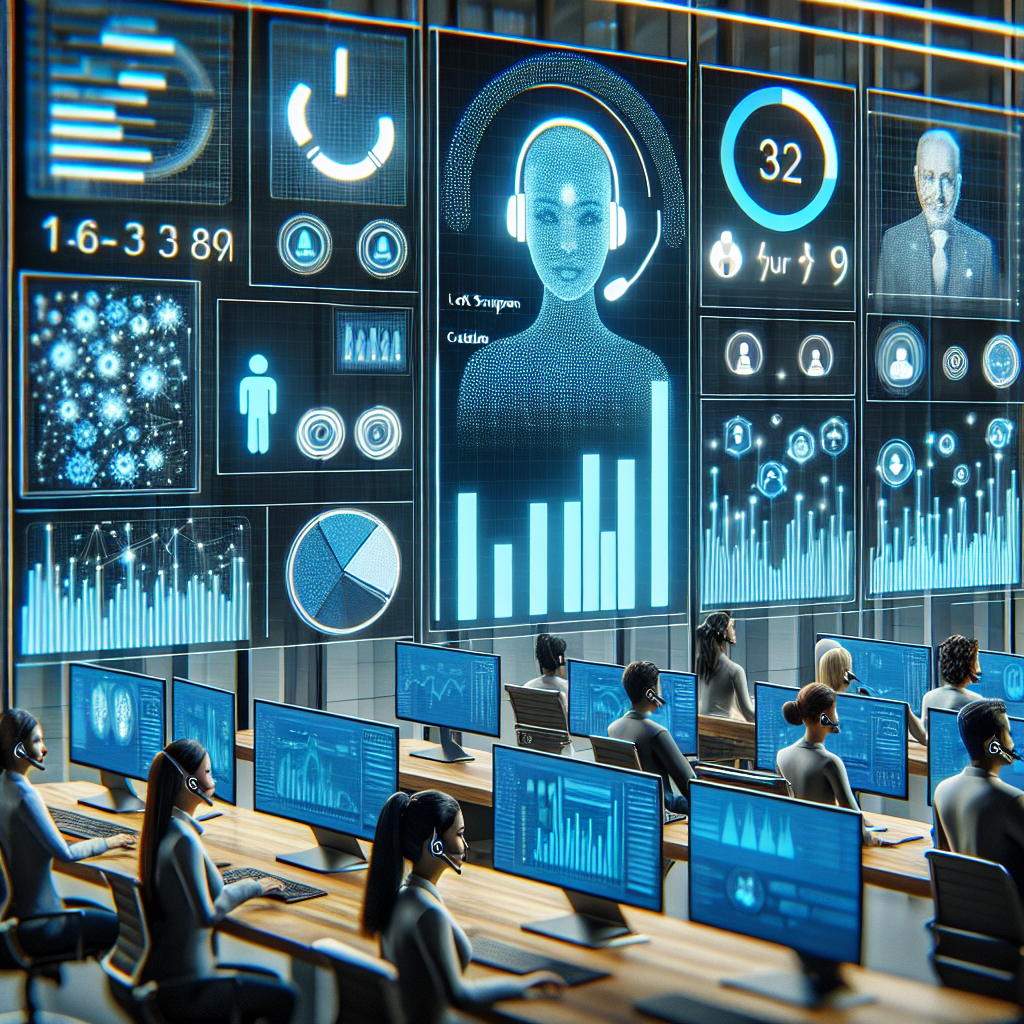 A graphical representation of AI managing high volume calls with ease during peak business hours