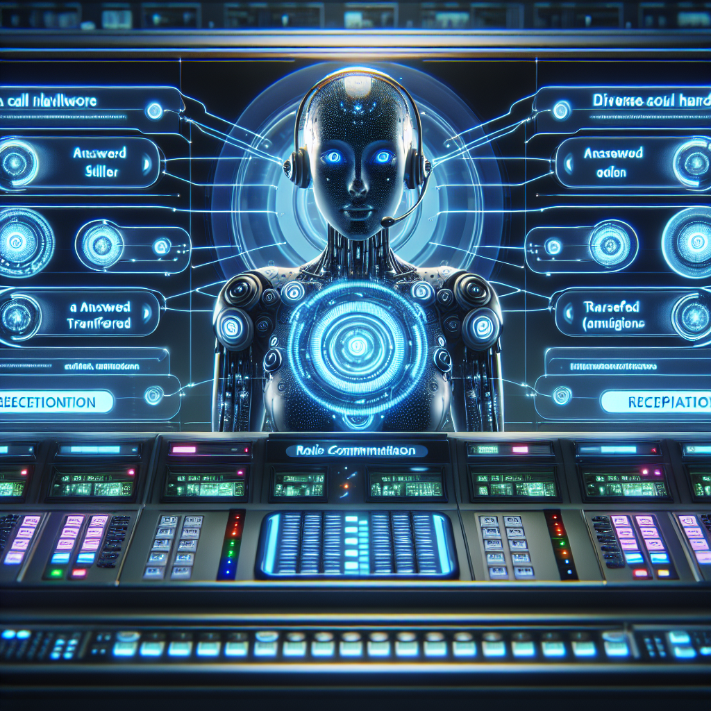 An image showing an AI receptionist in action, handling multiple call lines simultaneously.