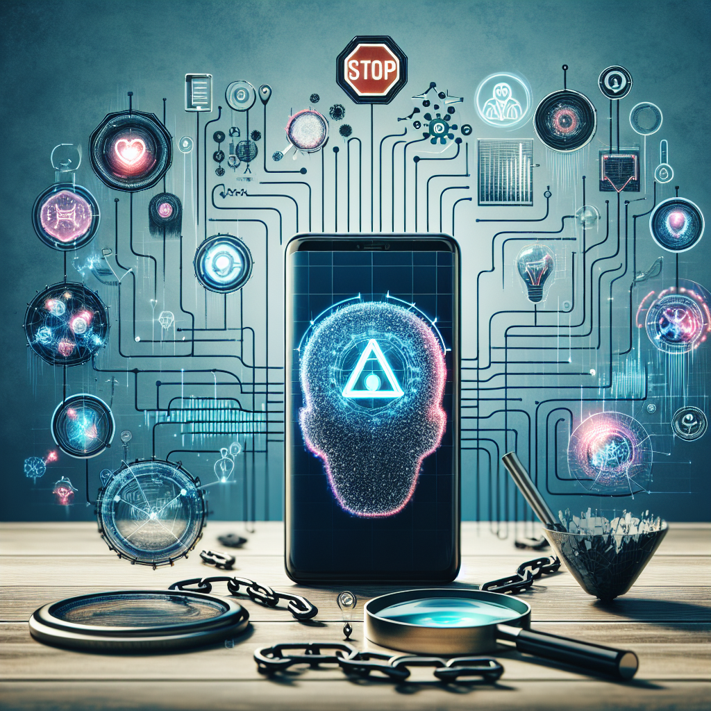 An image depicting a phone in the midst of various AI graphical elements, symbolising the use of AI in detecting phone fraud