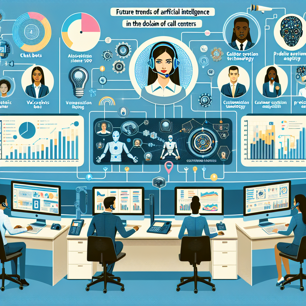 An infographic illustrating upcoming AI trends in call centers