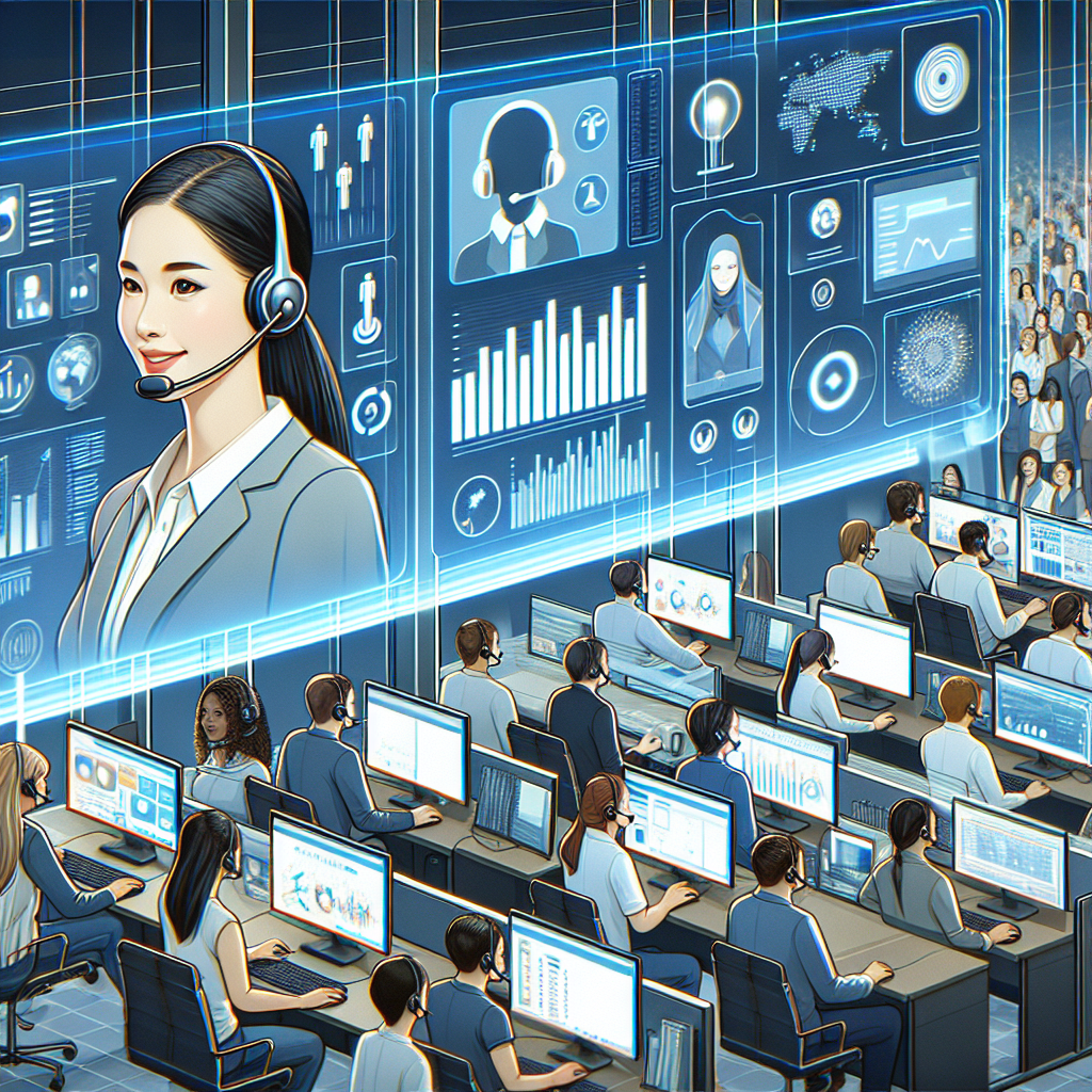 An image illustrating AI tools incorporated in a call center