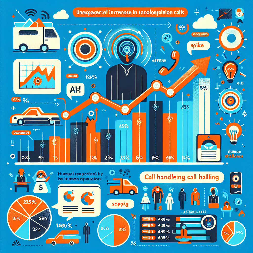 An info-graphic illustrating how AI helps in managing call spikes