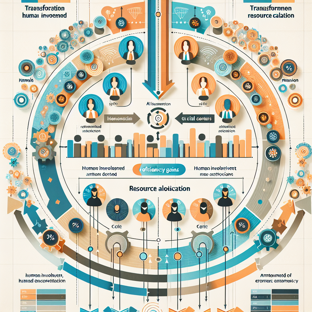 An infographic highlighting the transformation of resource allocation in call centers by AI