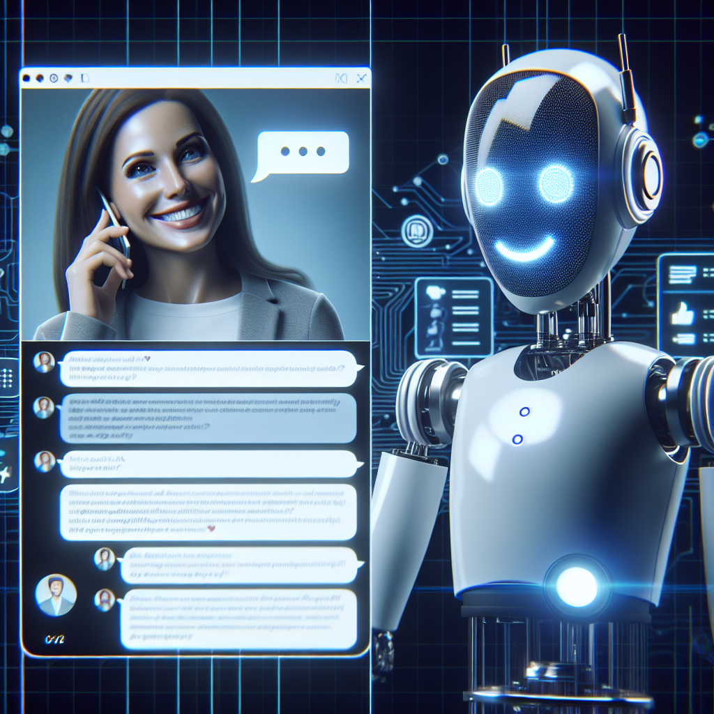 An AI-powered chatbot interacting with a client through text messages, exemplifying the efficacy of AI in customer service.