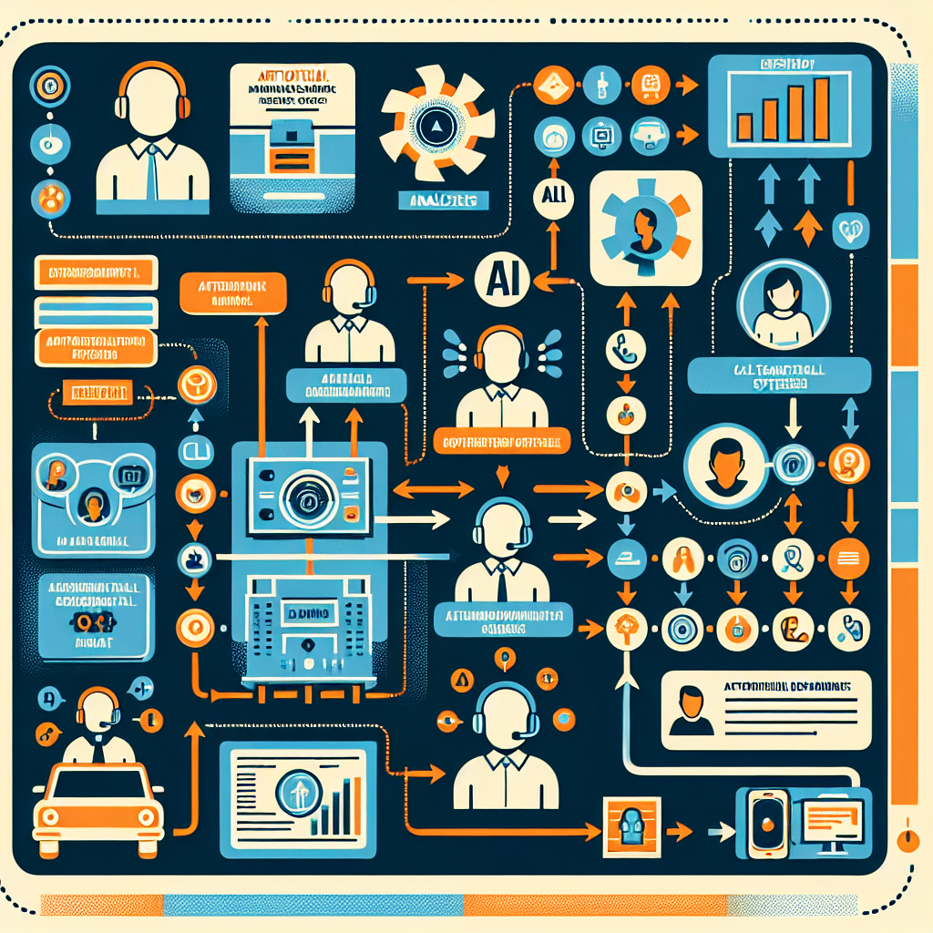 An infographic showing an AI-driven call transfer system process
