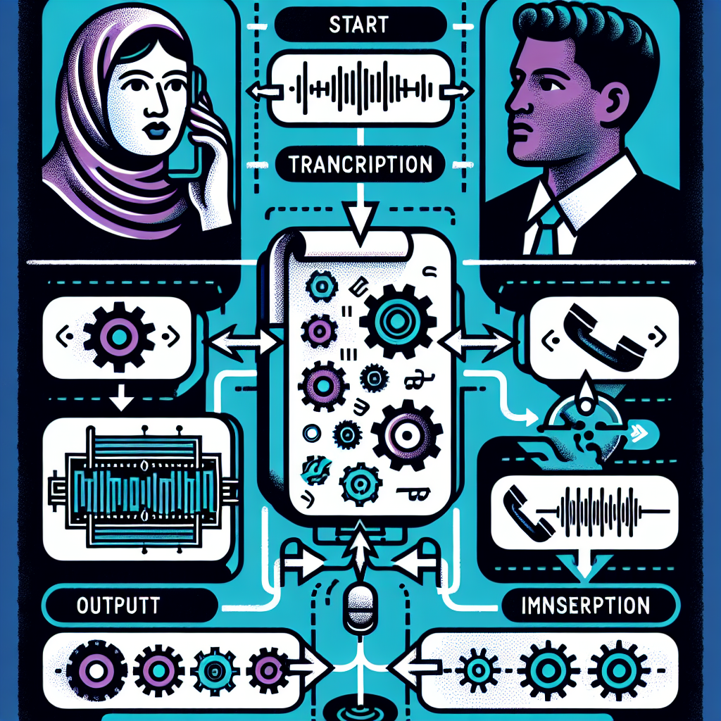An illustration visualizing the issues in automated call transcription process