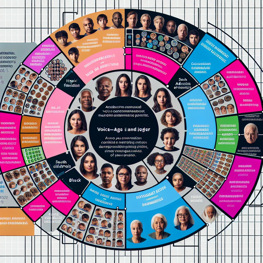 A visual representation showcasing the correlation between voice-based age and gender analysis and its impact on marketing strategies