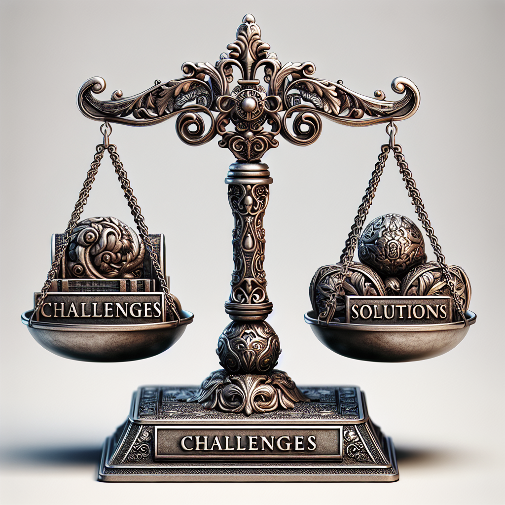 A delicately poised balance showing the words 