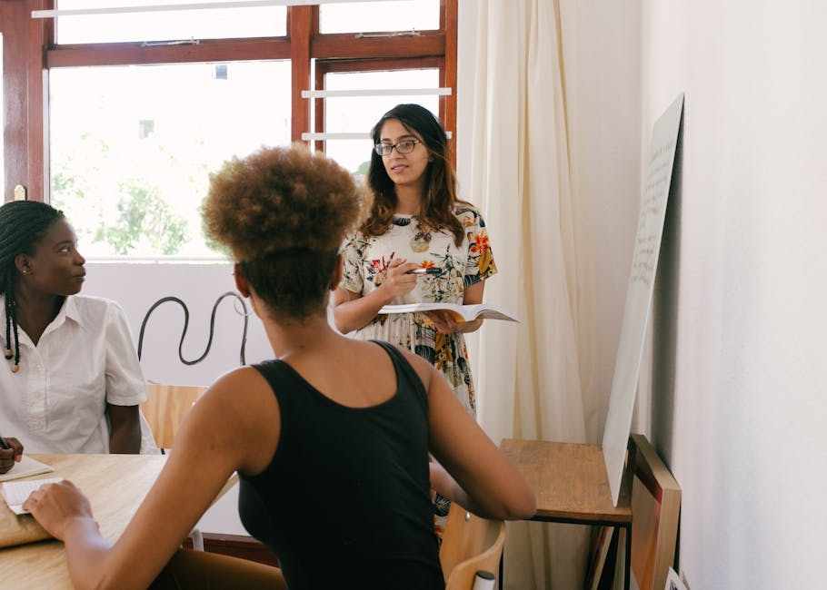A creative visual of a team video conference with icons representing clear communication, alongside a notepad showing meeting notes.
