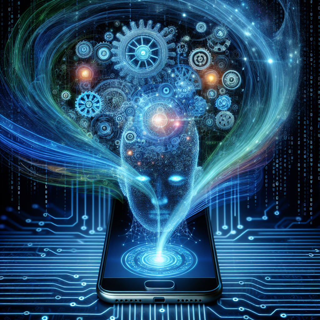 An image representing AI technology and phone call management