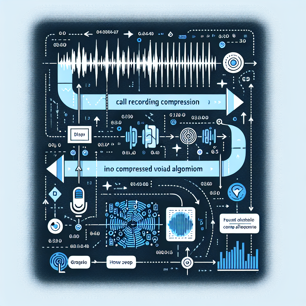 An infographic showing how call recording compression works