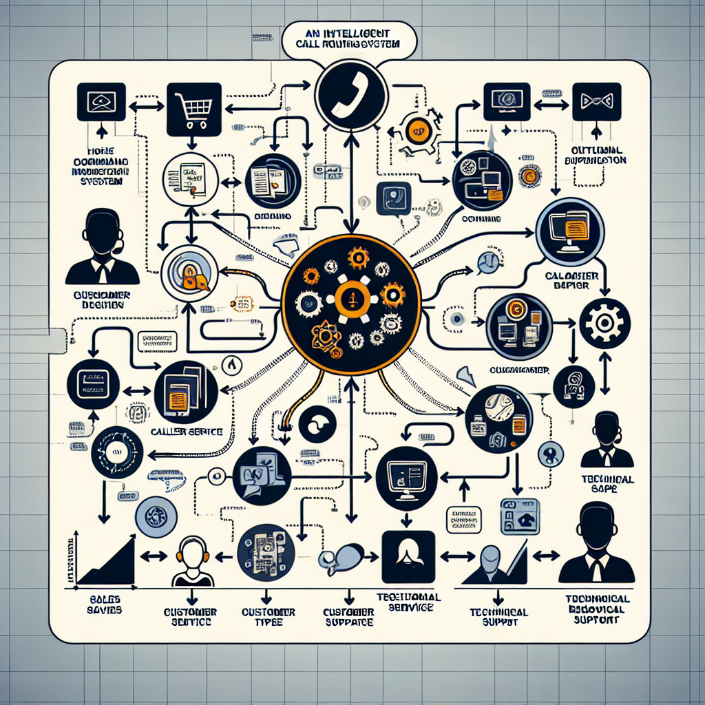 A graphical representation of intelligent call routing system in action