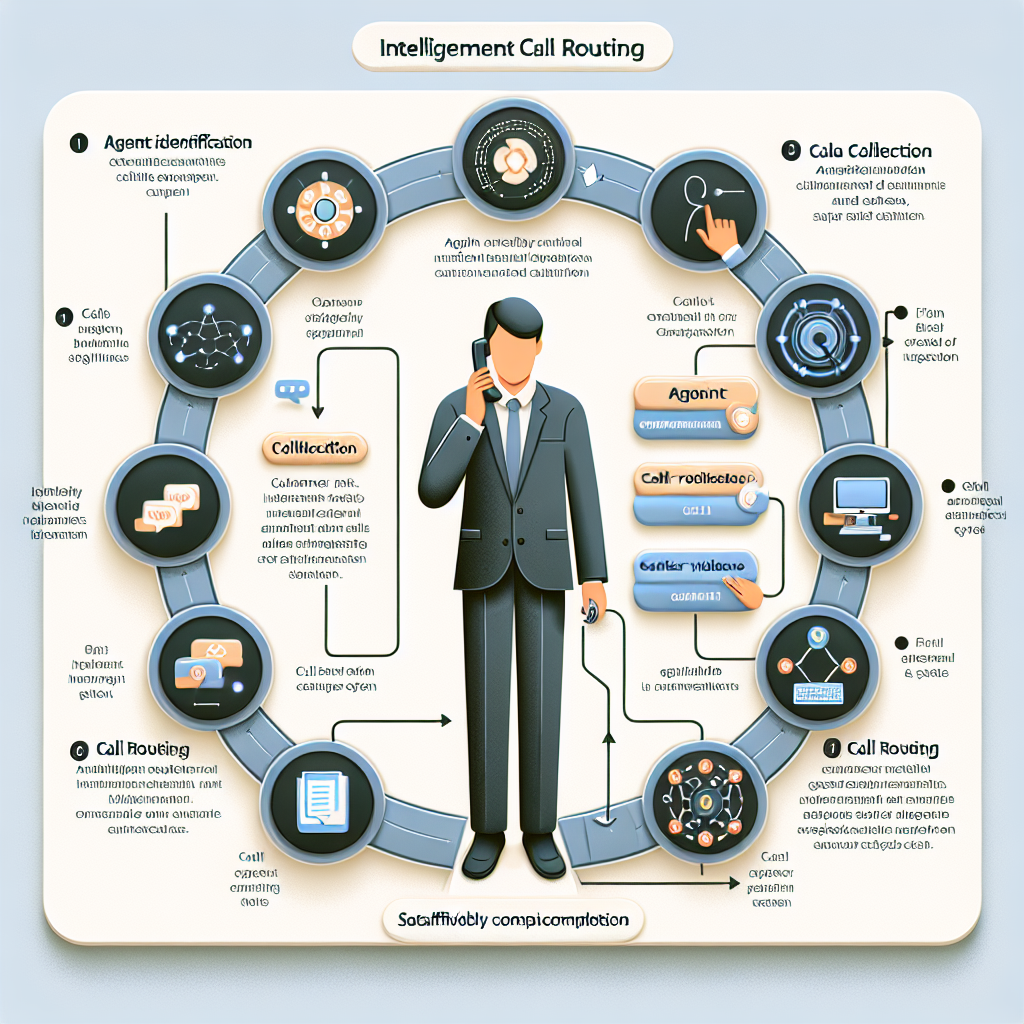 An infographic illustrating the process of intelligent call routing