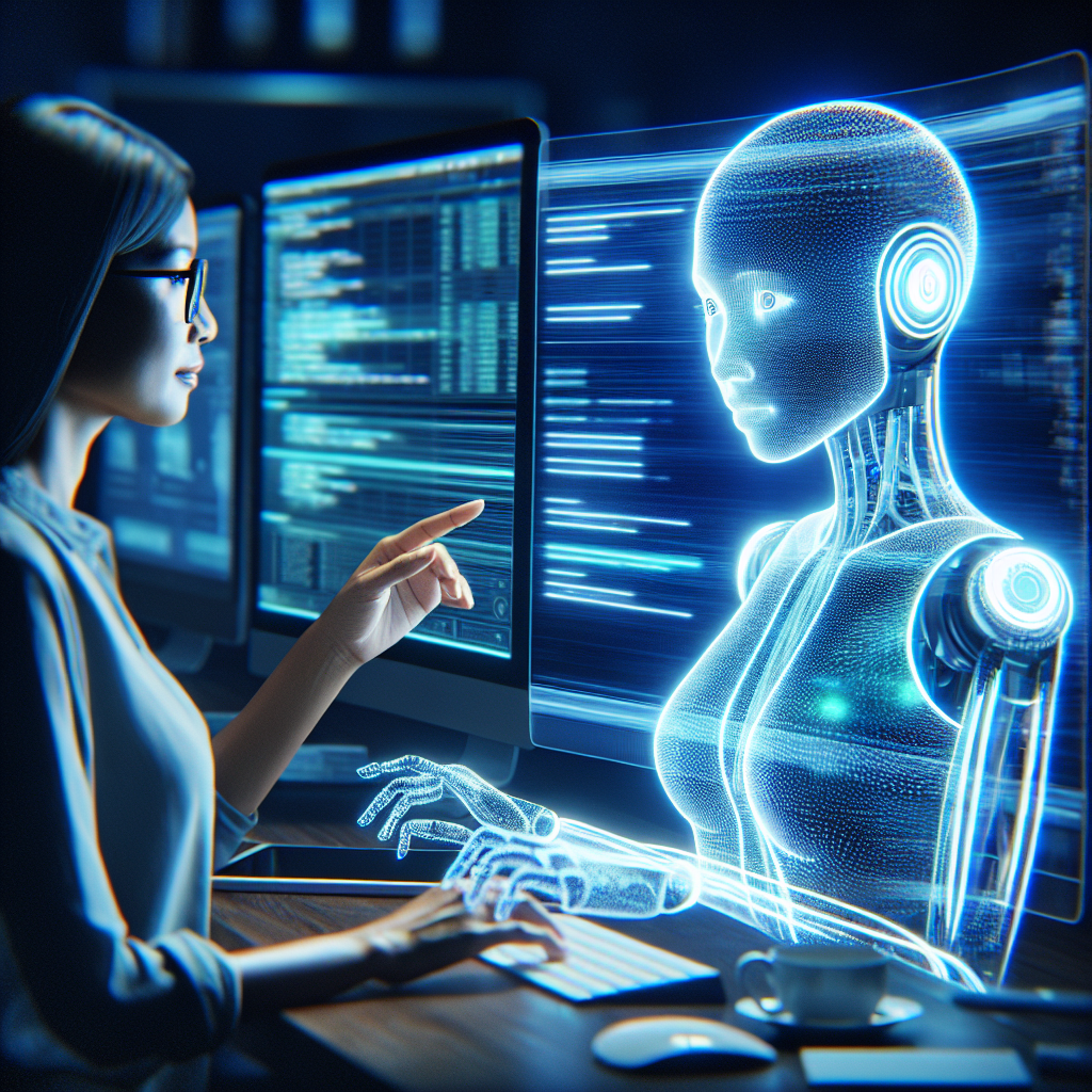 An AI chatbot interacting with a human agent