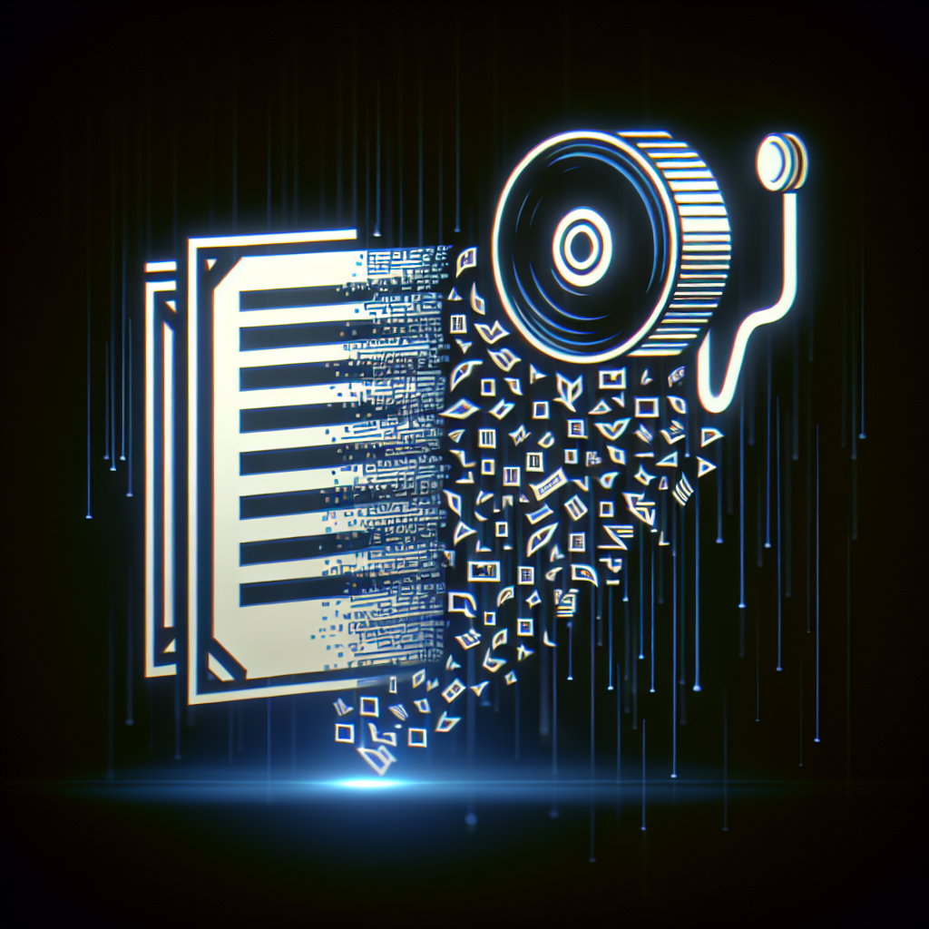 An illustrative image showcasing the voicemail icon transforming into text form