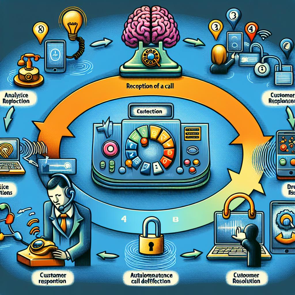 Graphic illustrating the process of intelligent call deflection