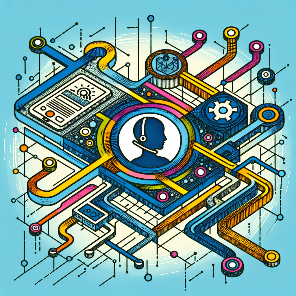 A visually engaging graphic that depicts AI rerouting a call or text conversation to a different digital platform.