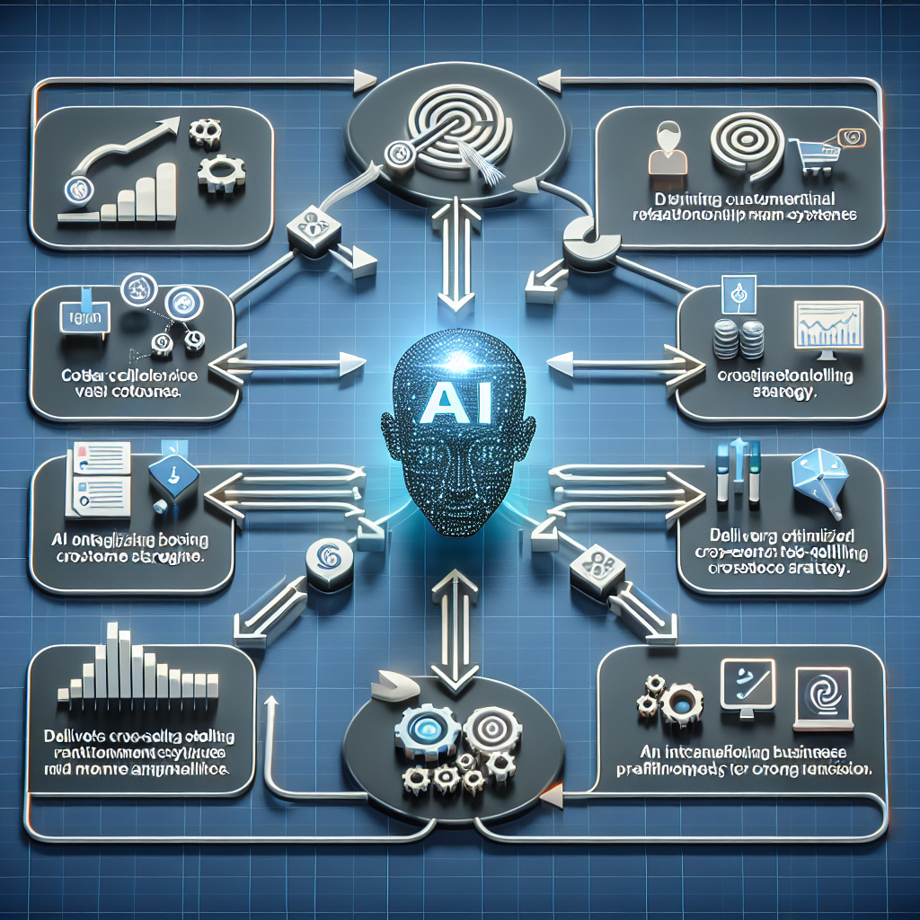An infographic showing how AI and CRM integration works in optimized cross-selling strategies