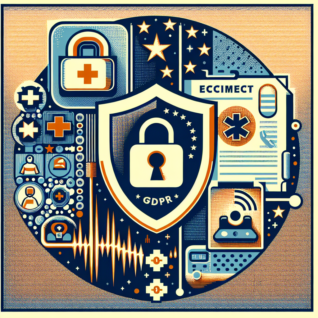 A collage of icons representing GDPR, HIPAA and the concept of phone call recording.