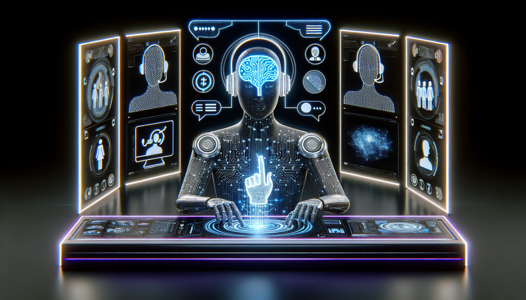 An image of a digital receptionist using AI to perform texting services to customers.