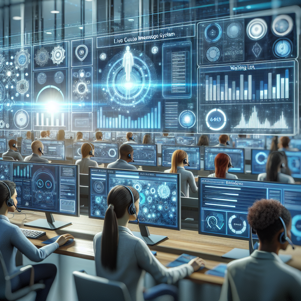 An image representing AI-managed queue system in a call center