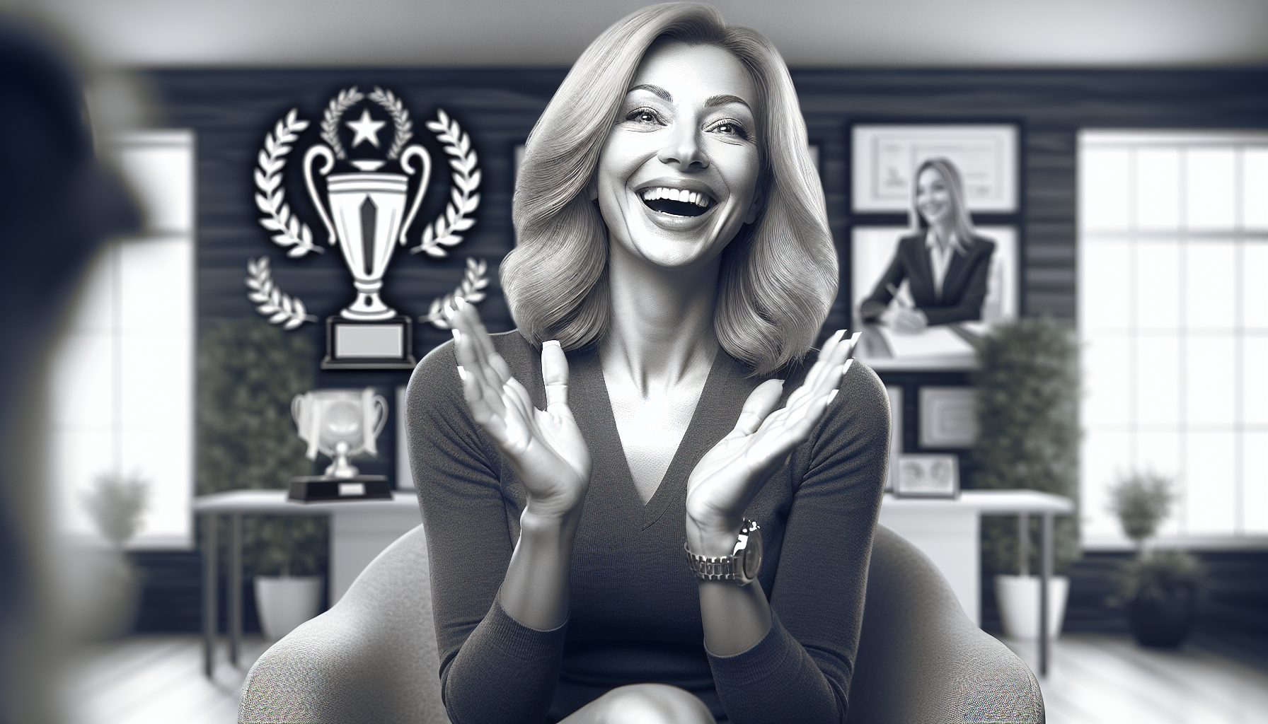 An eye-catching video thumbnail featuring a happy client sharing their success story.