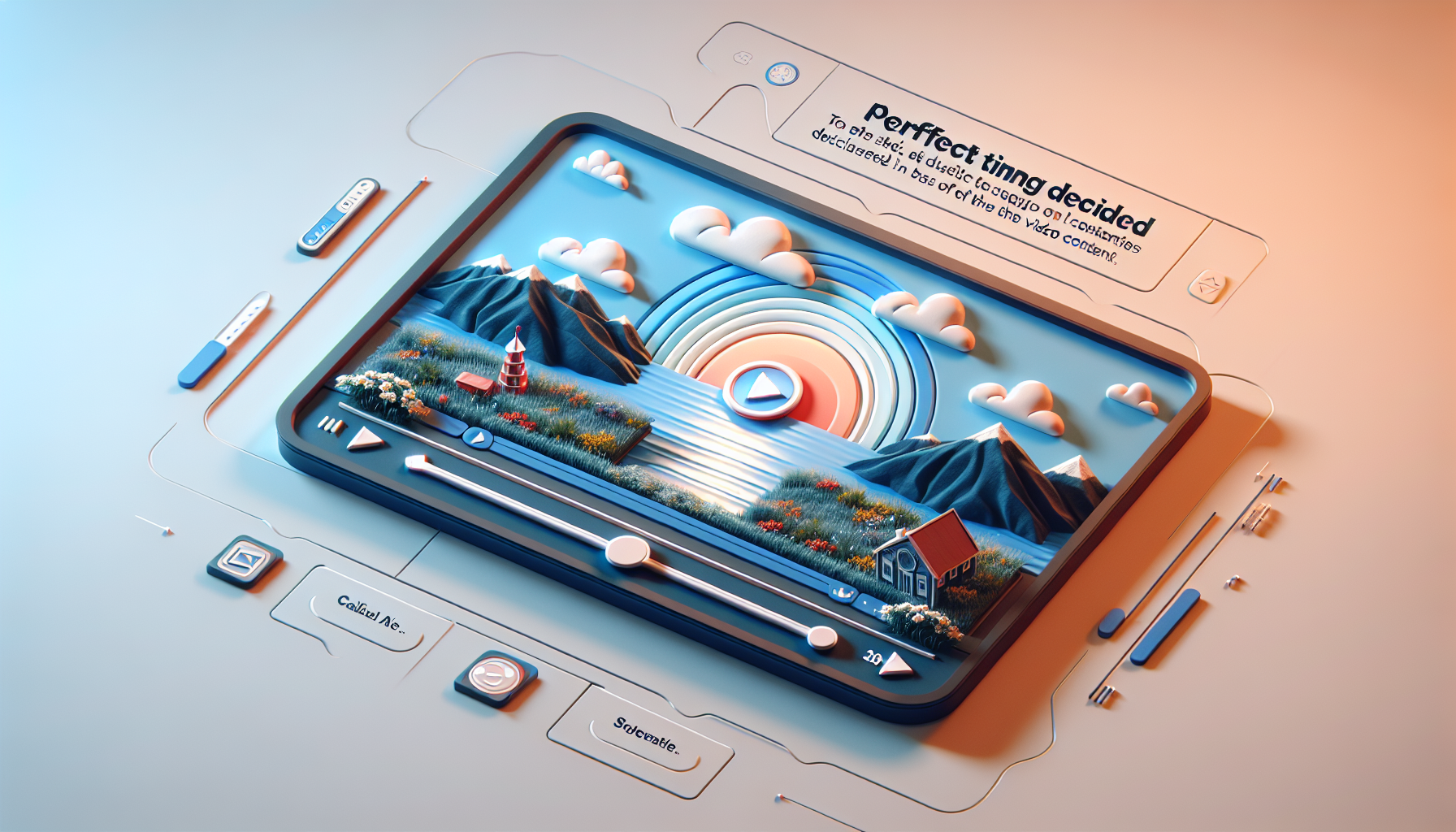 A snapshot of a video with an integrated call-to-action tried Highlighting the perfect timing and placement