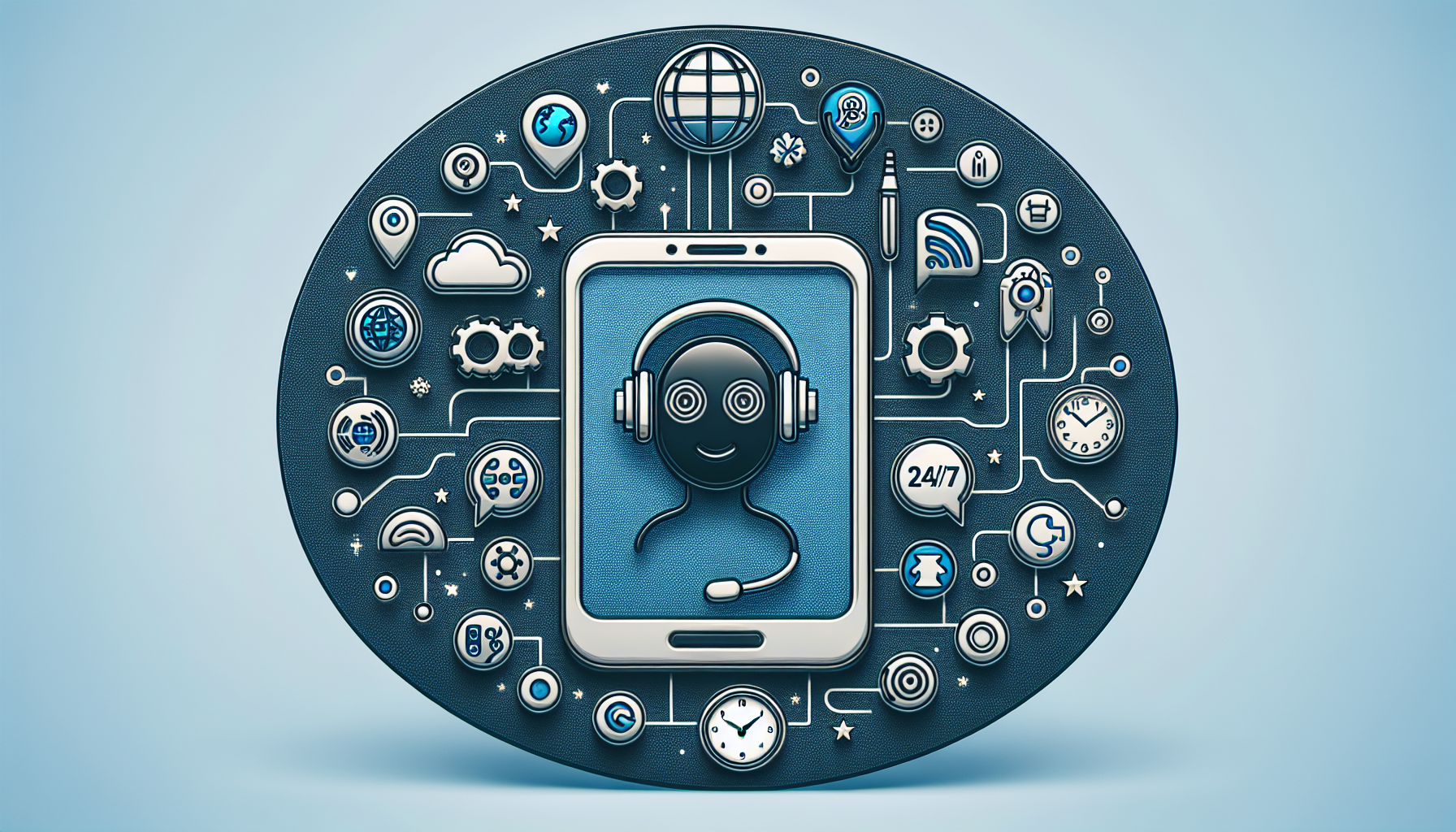 An infographic showing the key features of AI phone receptionists