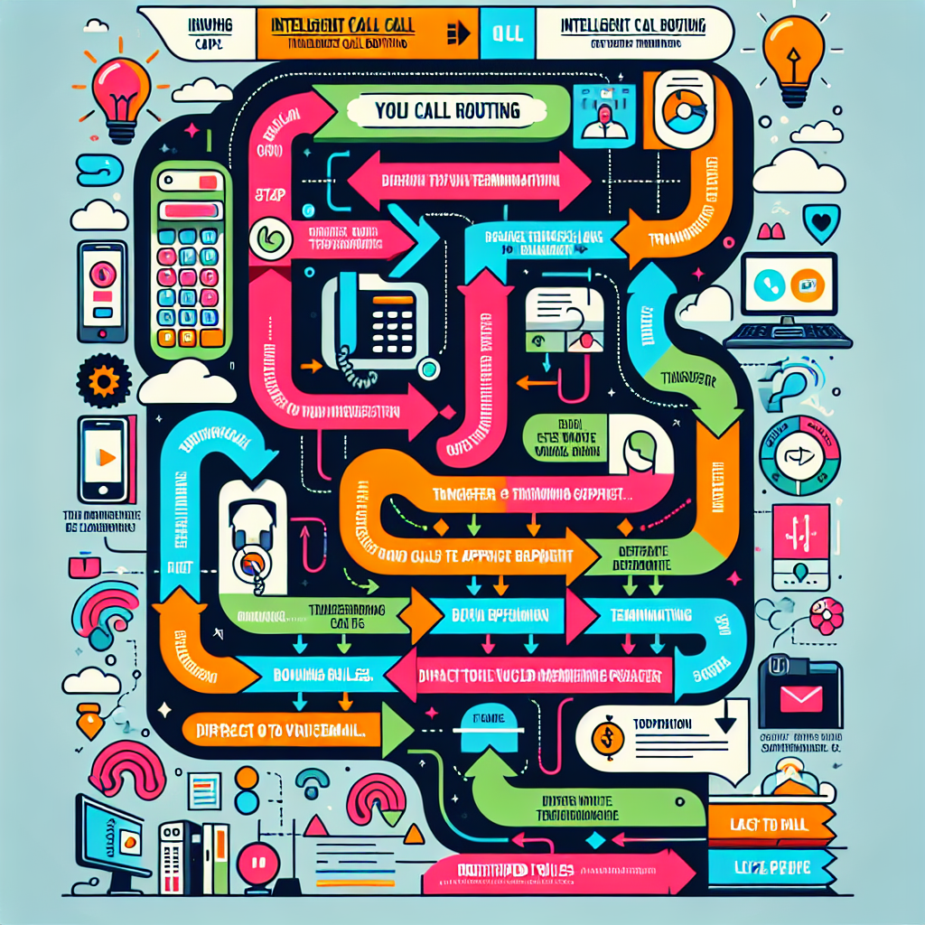 An infographic representing the intelligent call routing process