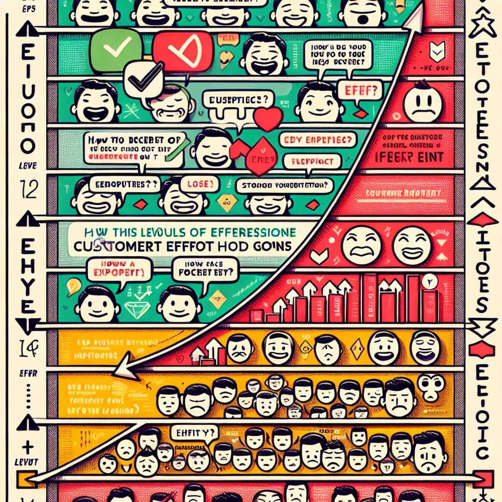 A graphic demonstrating the different levels of effort customers may experience when interacting with a company