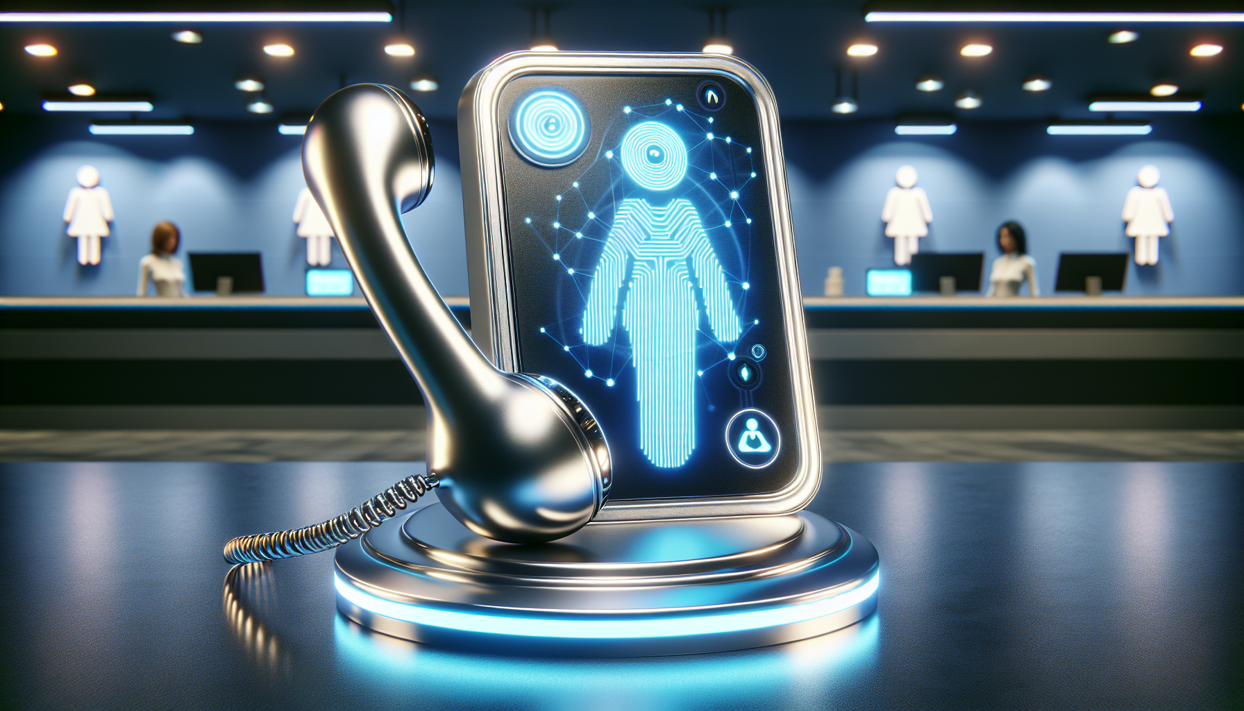 An AI phone receptionist taking a message