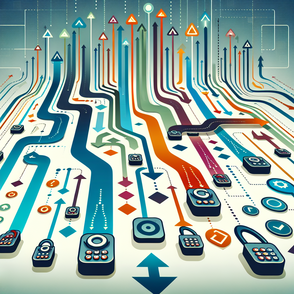 An image showing different customer support calls being directed to different destination points using various arrows to symbolize predictive call routing.