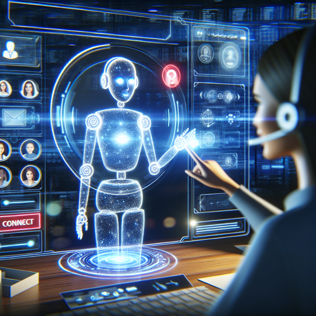 Image showing an AI assistant connecting a call to a customer service representative