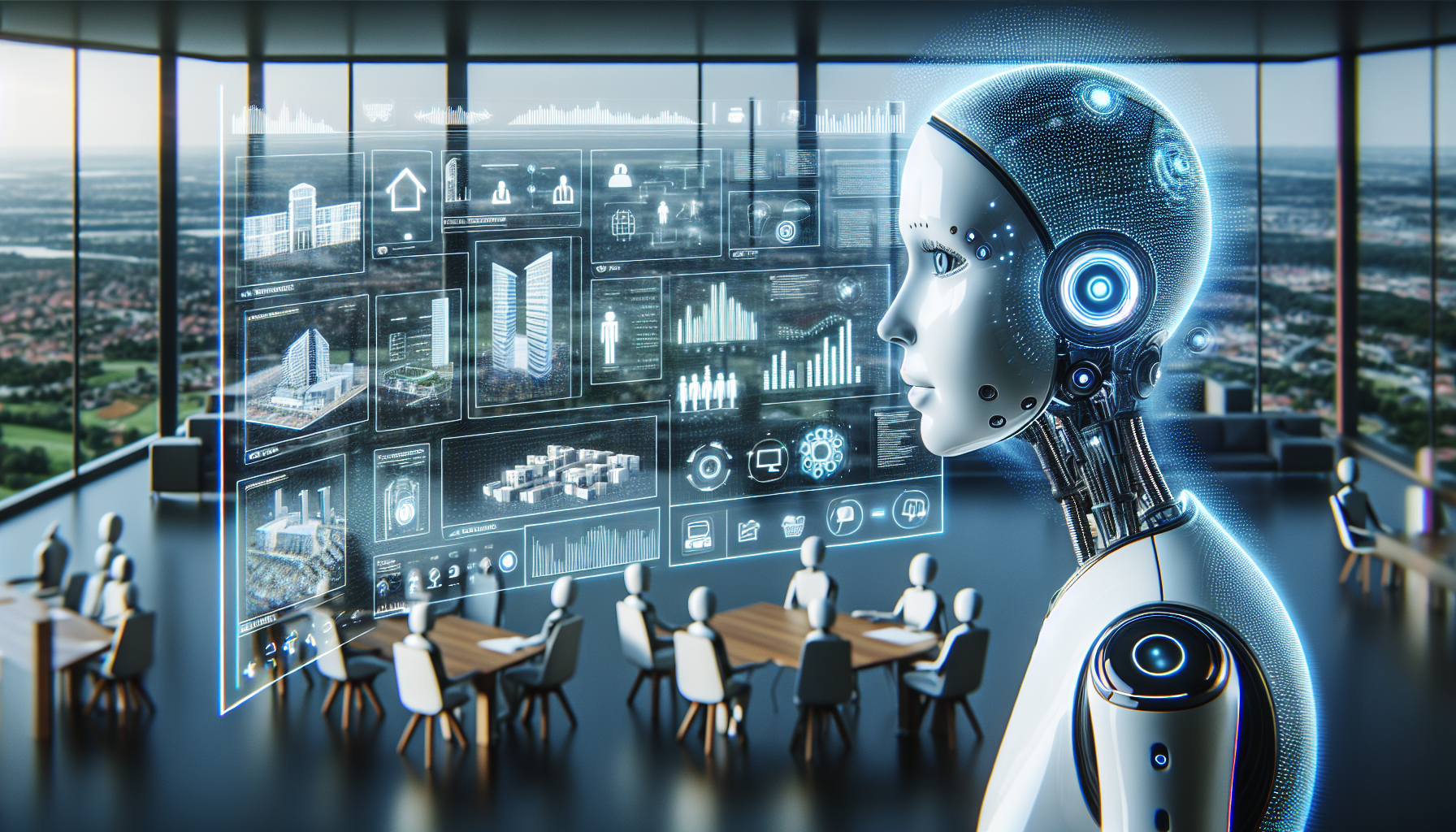 An AI receptionist answering property inquiries