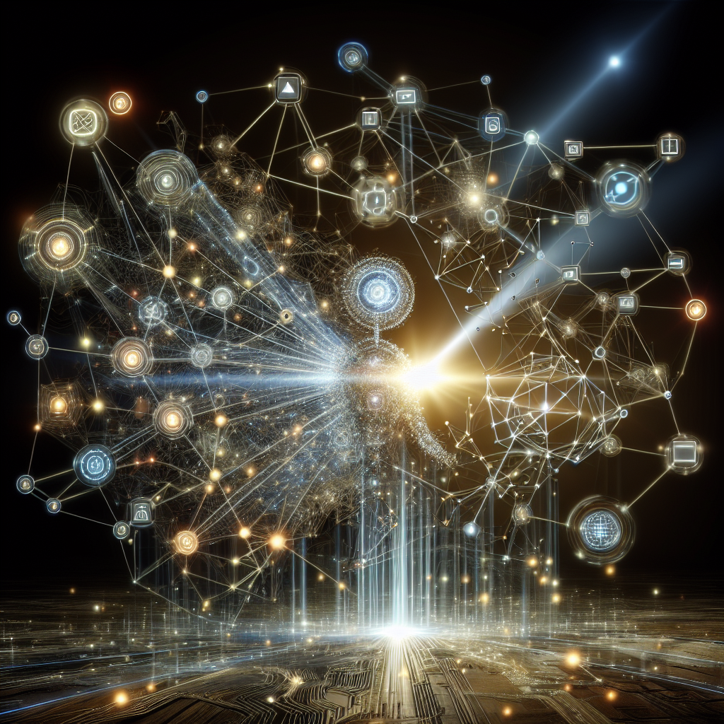 A graphic visualisation of an AI system managing call queues