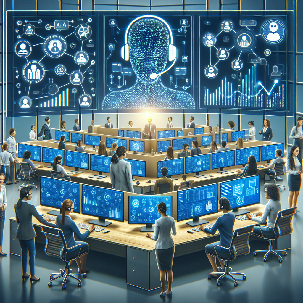 A graphical representation of AI integrated call centre systems