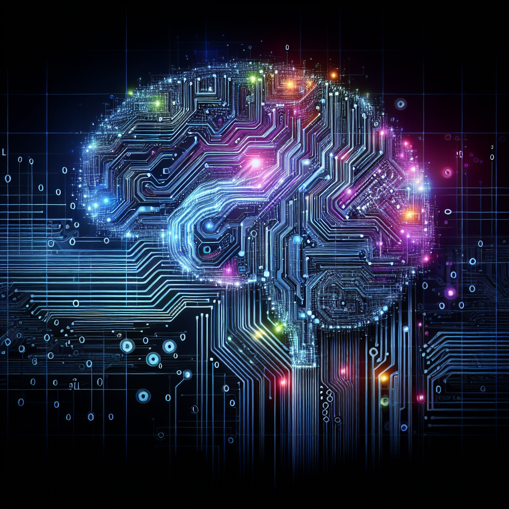 An abstract digital representation of artificial intelligence