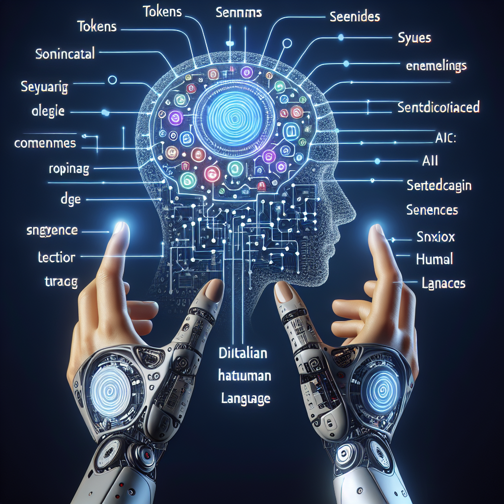 An image showing the breakdown of human language into smaller, interpreted pieces by Natural Language Processing