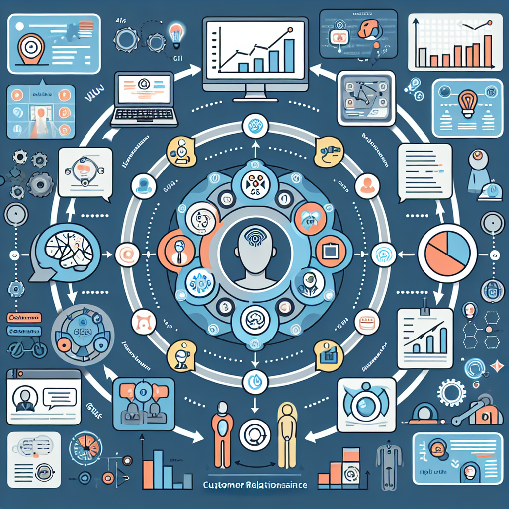 An infographic showcasing AI's integration with CRM platforms and its impact on customer win-back campaigns