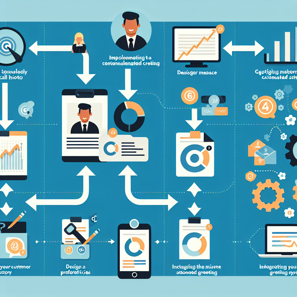 An infographic showing a simplified process of implementing personalized automated greeting based on customer call history